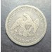 1861 Seated Liberty Quarter With 1 Ounce Silver Round
