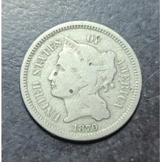 1870 3 Cent Nickel