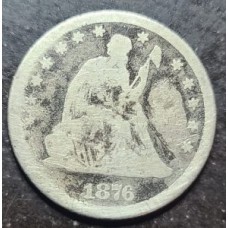 1876 Seated Liberty Quarter