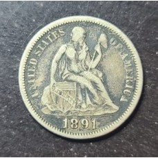 1891 Liberty Seated Dime