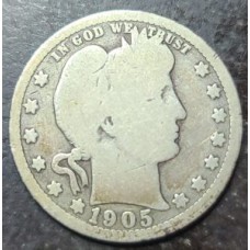 1905 Barber Quarter