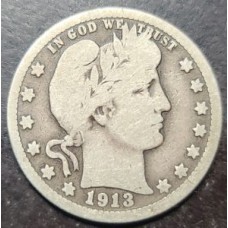 1913 Barber Quarter